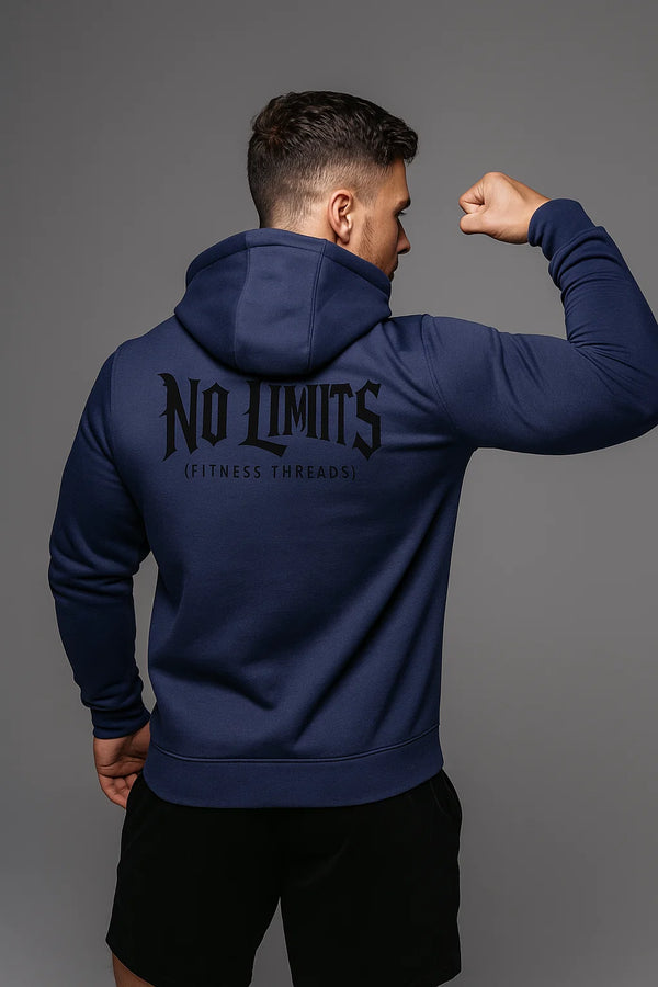 No Limits Gym Hoodie Navy