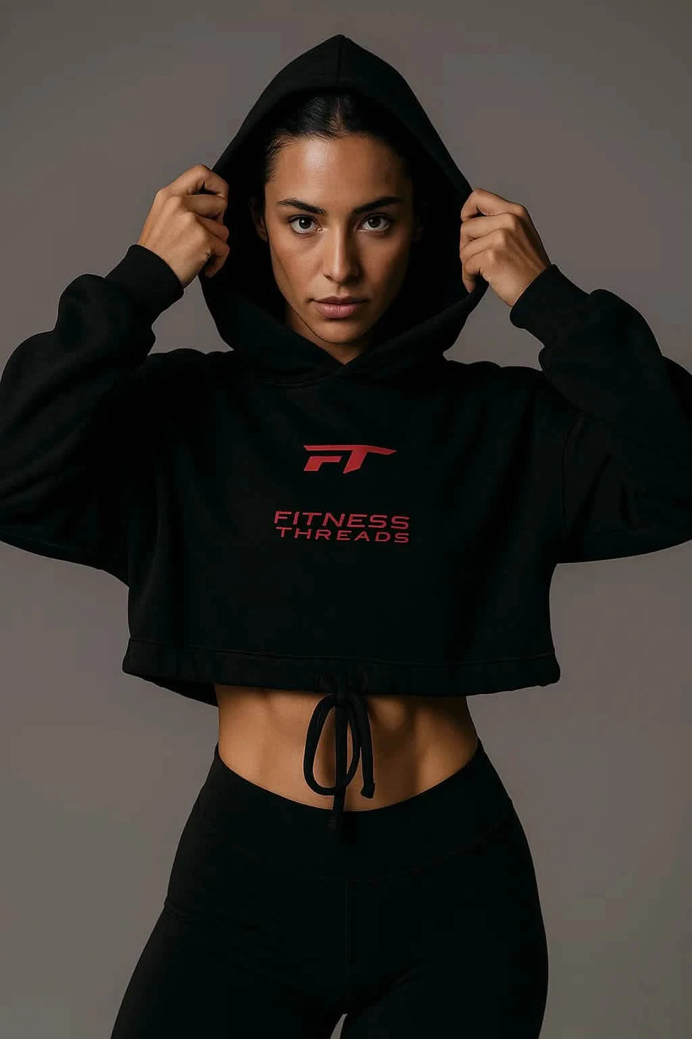 Cropped Oversized Hoodie Black - Black / XX-Small - Oversized Cropped Hoodies