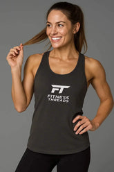 Halo Yoga Tank Top Charcoal - Black Melange / X-Small - Yoga Tank Tops