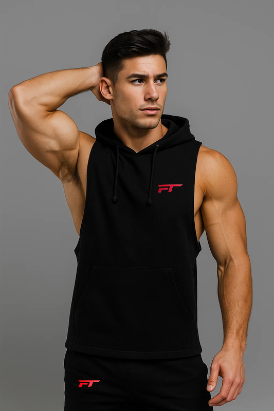 Kinetic Sleeveless Hoodie Black - Black / S