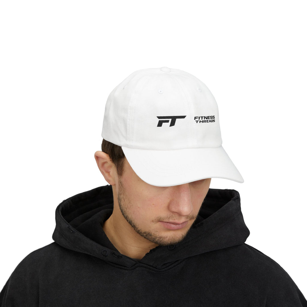 Classic Dad Cap - White Embroidered