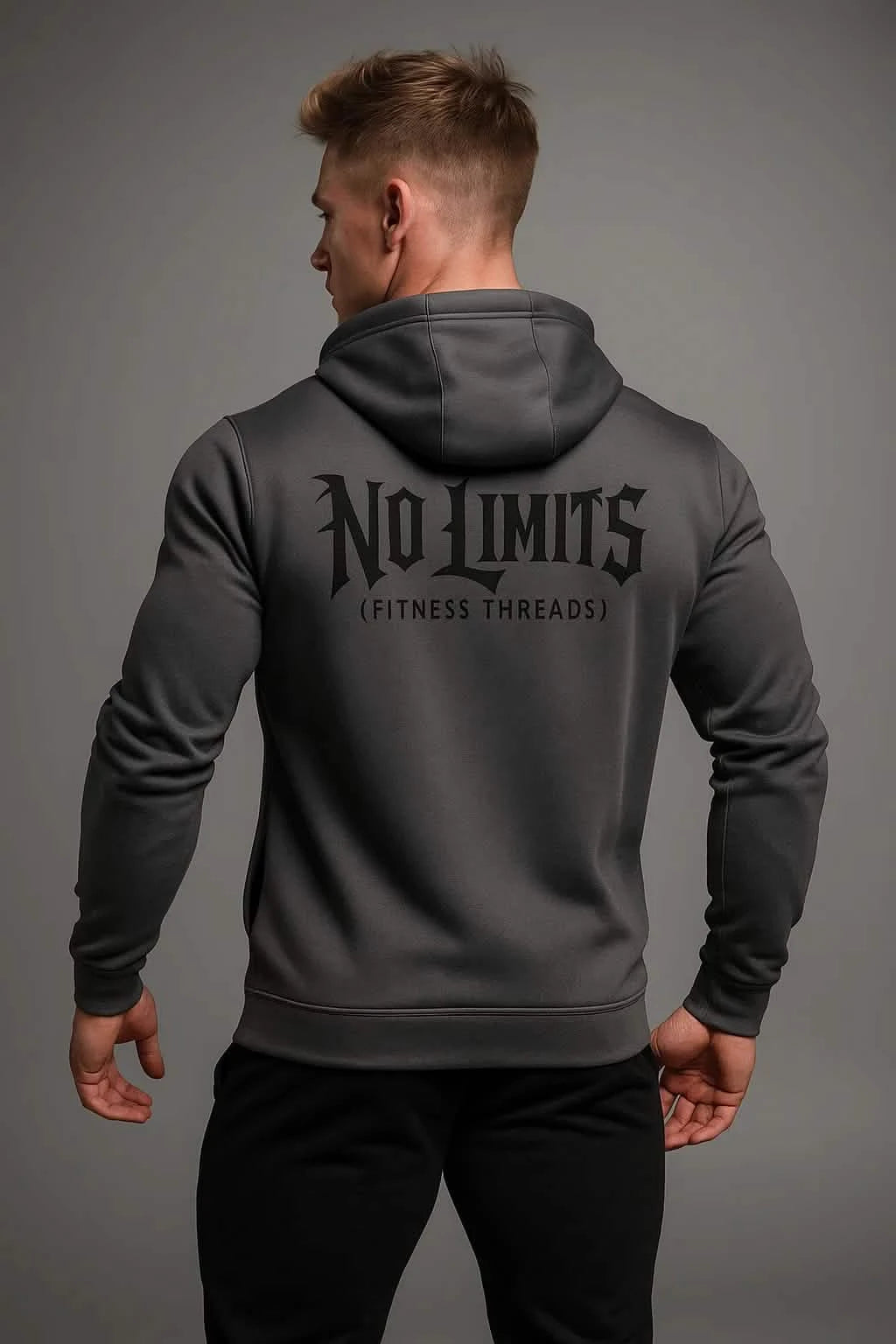 No Limits Gym Hoodie Black