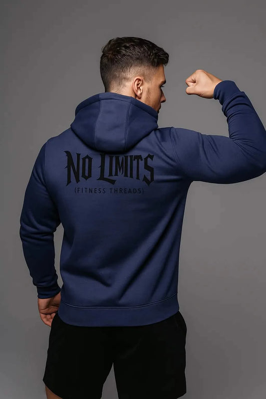 No Limits Gym Hoodie Navy