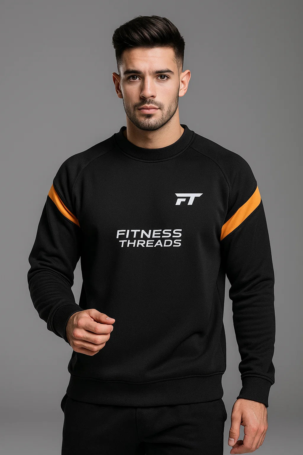 Adapt Crew Neck Sweatshirt Orange