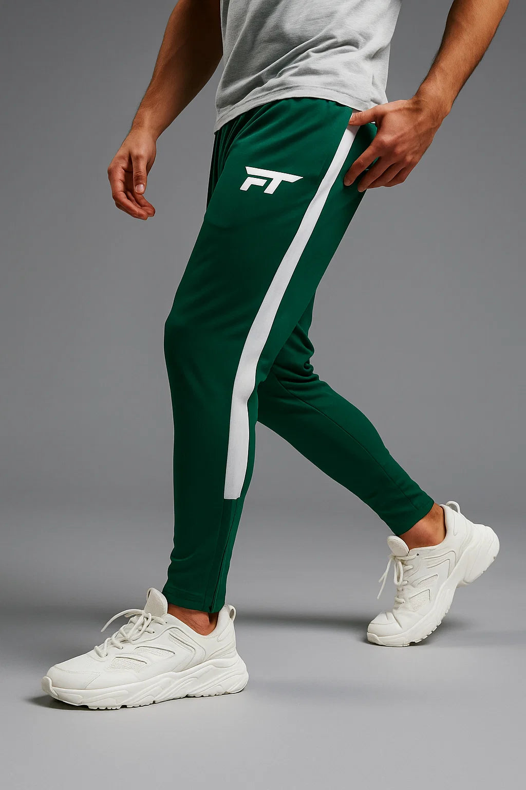 Relentless Dark Green Activewear Track Pants