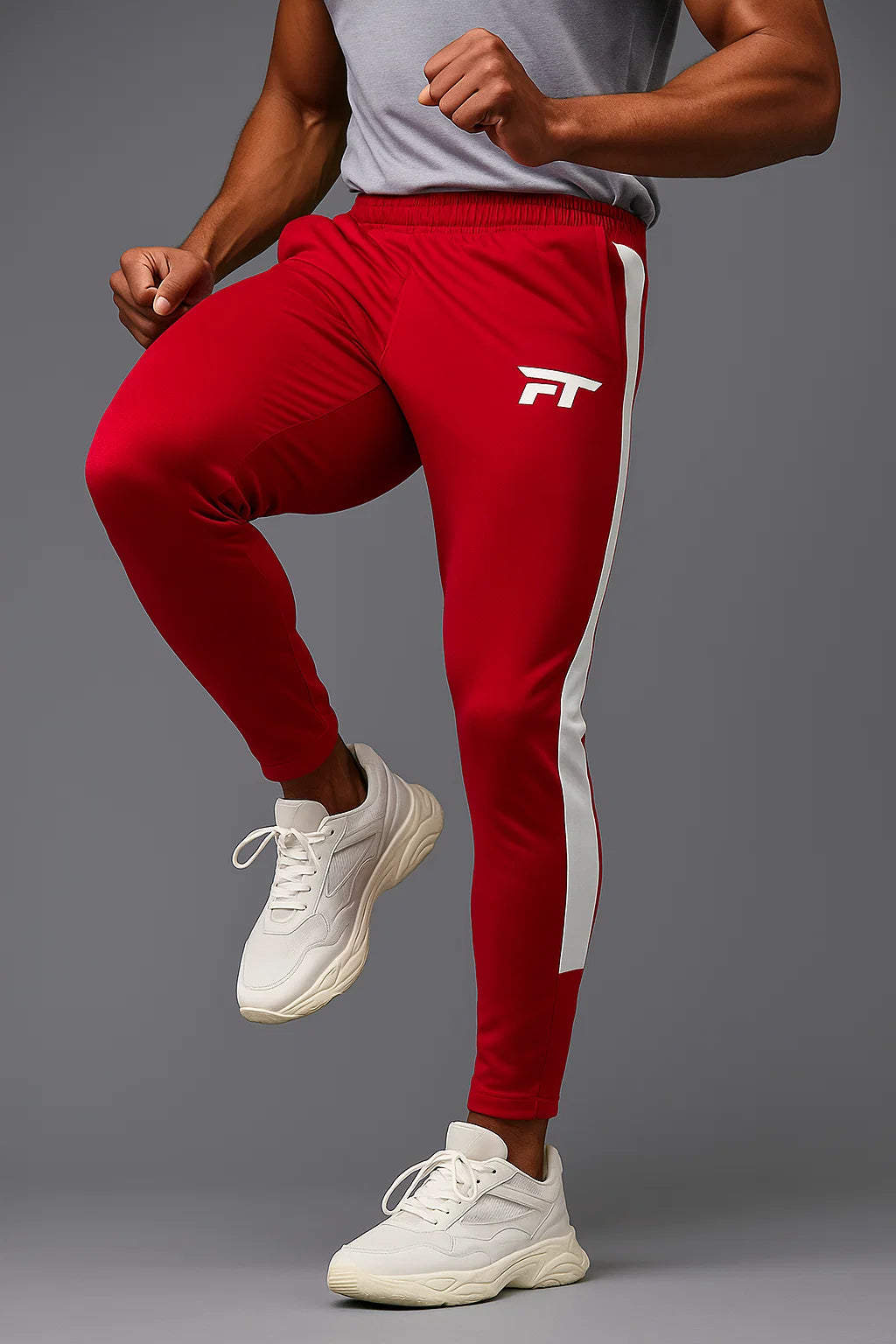 Relentless Vibrant Red Activewear Track Pants