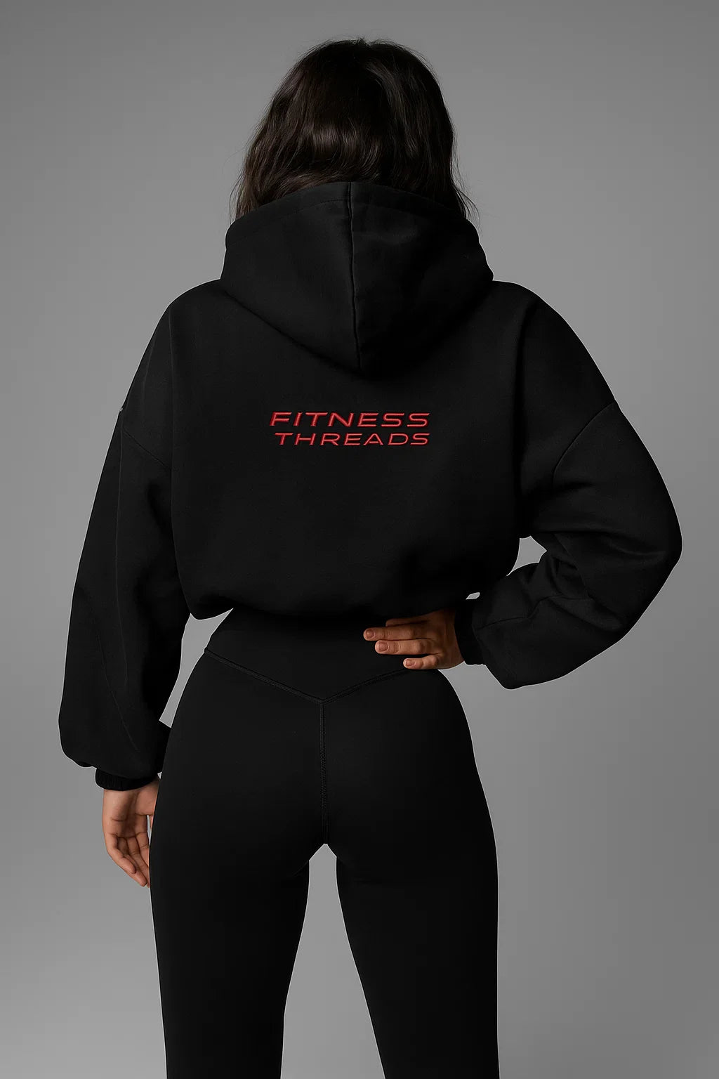 Cropped Oversized Hoodie Black - Oversized Cropped Hoodies