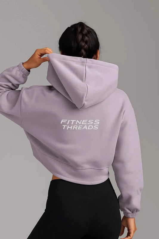 Cropped Oversized Hoodie Levander - Oversized Cropped Hoodies