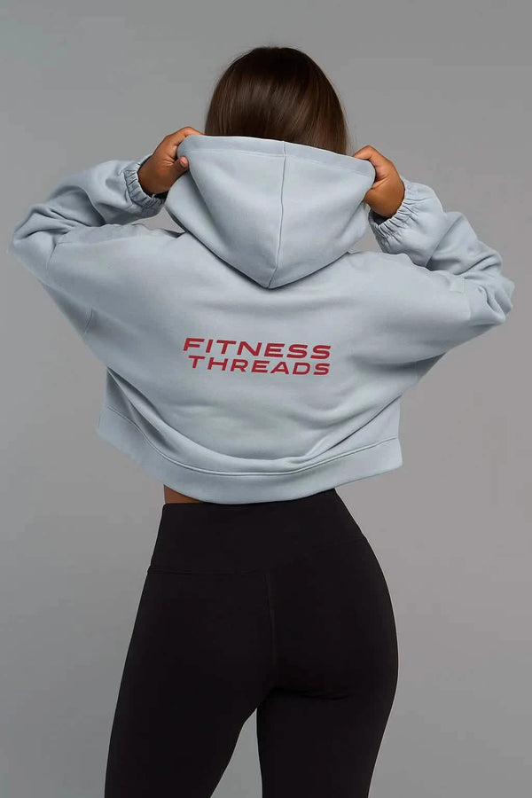 Cropped Oversized Hoodie Sky Blue - Oversized Cropped Hoodies