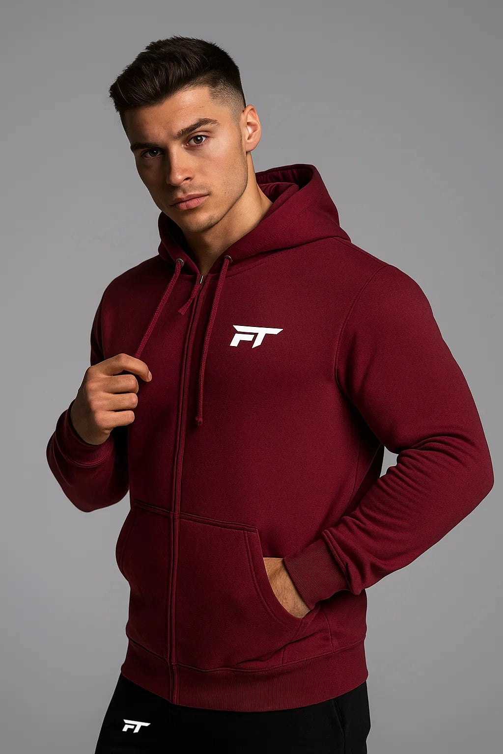 Prime Gym Hoodie Burgundy