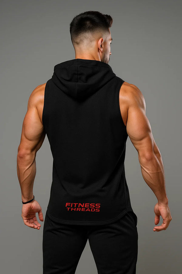 Kinetic Sleeveless Hoodie Black