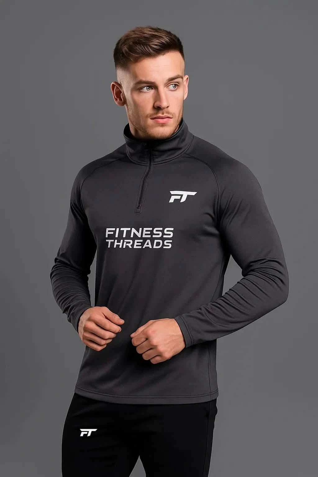 Pulse Quarter-Zip Pullover Grey - Gray / S - Zip Sweatshirts