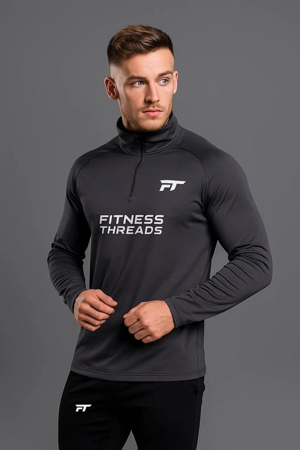 Pulse Quarter-Zip Pullover Grey - Gray / S - Zip Sweatshirts