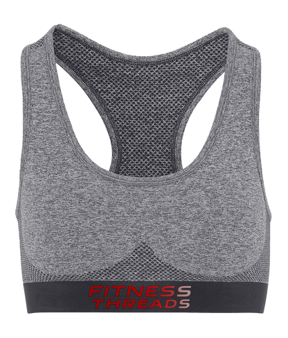 Seamless Racerback Charcoal Sports Bra - Gray / X-Small - Sports Bras