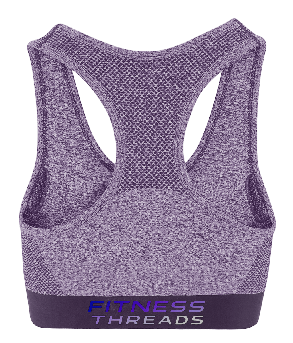 Seamless Racerback Purple Sports Bra - Sports Bras