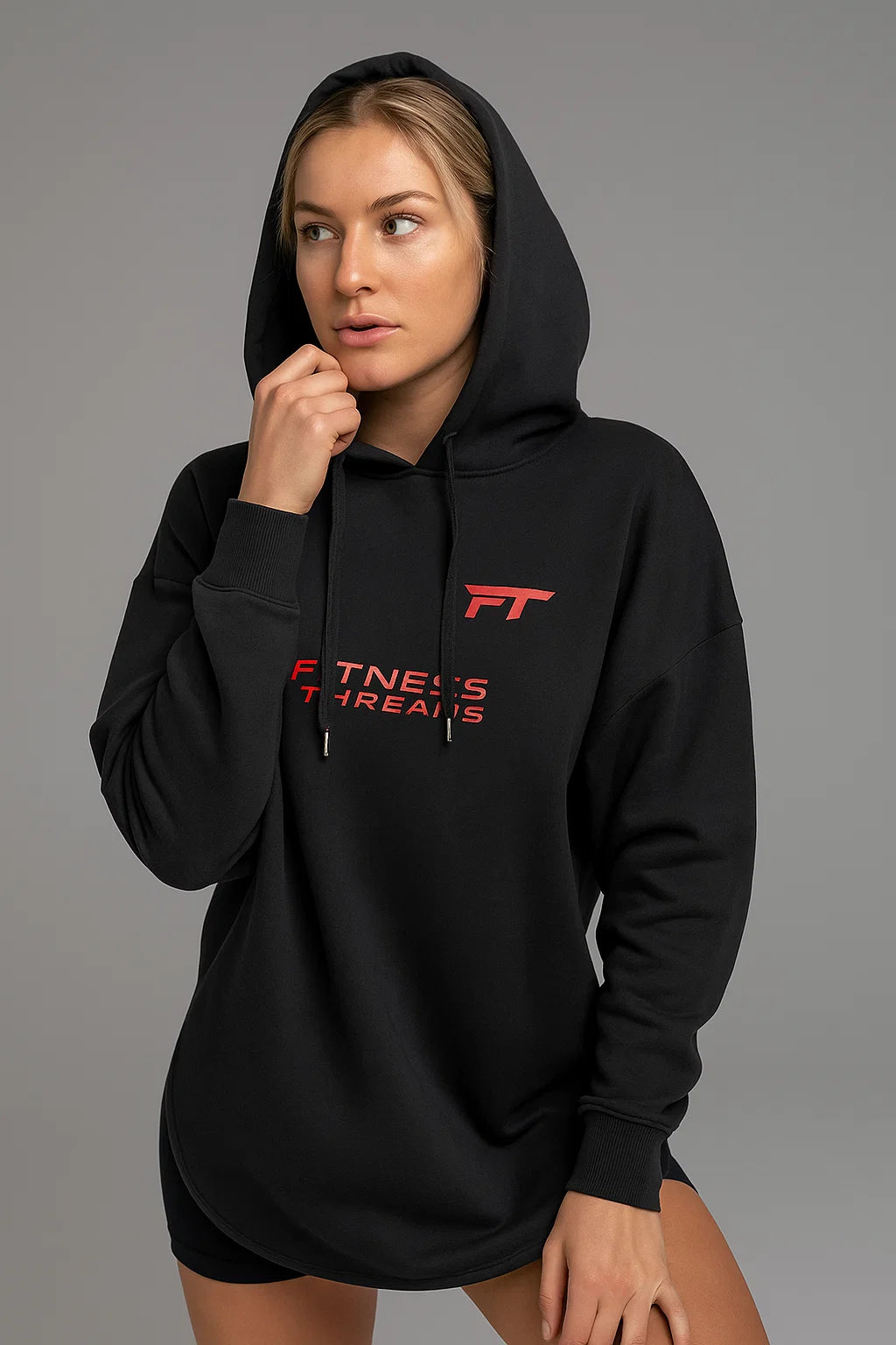 Drift Black Oversized Hoodie