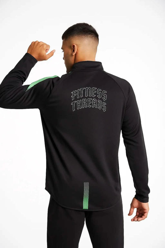 Velocity Gym Sweatshirt Green - Zip Sweatshirts