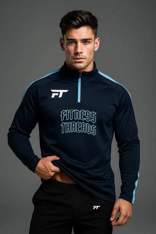 Velocity Gym Sweatshirt Navy - Navy - Zip Sweatshirts