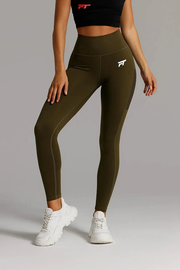 Vigor Compression Leggings Olive Green - Green / S - Compression Leggings